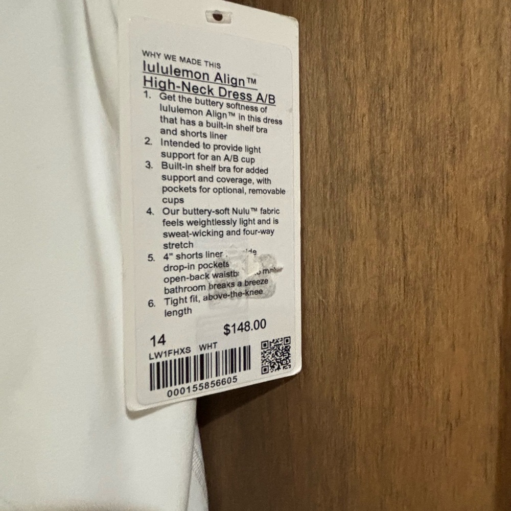 Lululemon Athletica High-Neck Dress in White - Picture 3 of 4